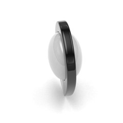 black map pointer isolated. 3d rendering.