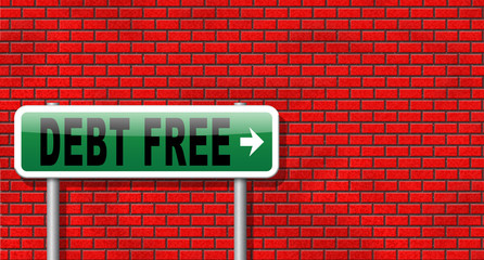 Fototapeta premium debt free zone