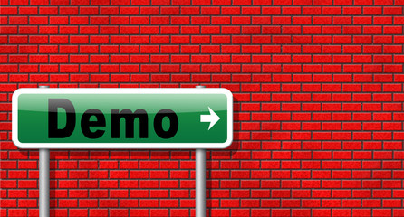 Fototapeta premium demo or demonstration