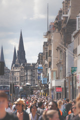 Edinburgh - Scotland - Crowds on Princes Street