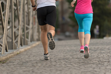 Fototapeta na wymiar couple jogging