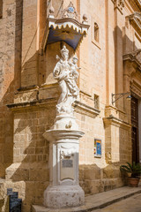 The beautiful architecture of the medieval city Mdina.