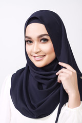 Naklejka premium asian muslimah woman expression