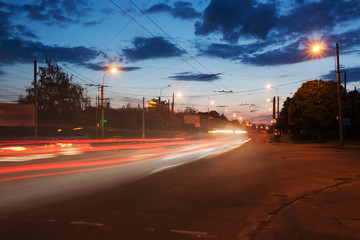 night streets of a small town