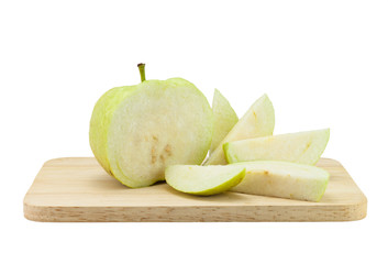 Fresh guava fruit isolated on a white background