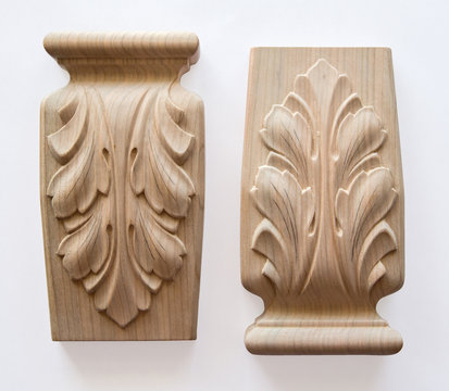 Wood processing. Joinery work. wood carving. the carving object