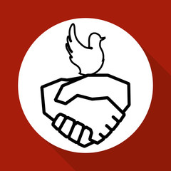 Help design. hand icon. flat illustration