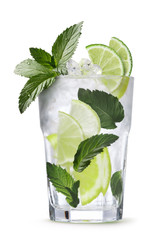 Mojito cocktail isolated, clipping paths