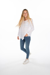 Studio Portrait of a young girl isolated