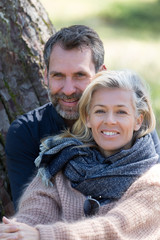 Fototapeta premium middle aged couple in park