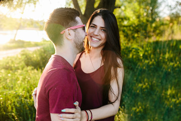 Fototapeta premium young beautiful couple