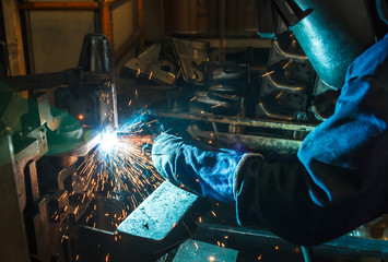 welder Industrial automotive part in factory