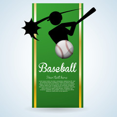 Baseball design. sport icon. flat illustration