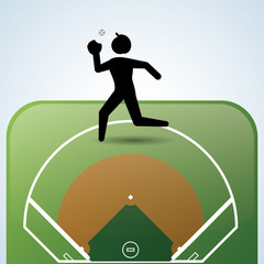 Baseball design. sport icon. flat illustration