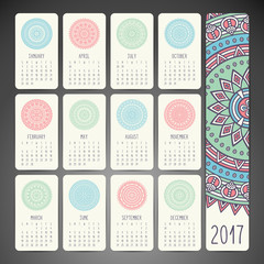 Calendar in ethnic style