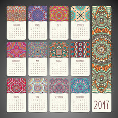 Calendar in ethnic style