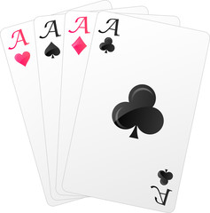Alle vier Asse