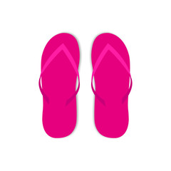 Flip flops on a white background
