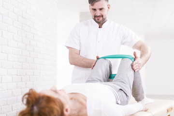 Obraz premium Legs training during physical therapy