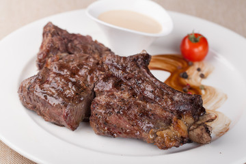 Grilled beef steak