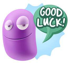 3d Illustration Laughing Character Emoji Expression saying Good