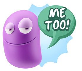 Obraz premium 3d Illustration Laughing Character Emoji Expression saying Me To