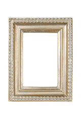 Gold frame isolated on white background with clipping path.