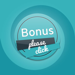 Vector round button. Banner for your design