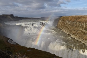 Gulfoss waterfall horizontal