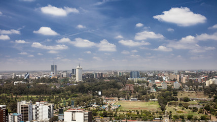 Obraz premium Aerial of downtown Nairobi, Kenya