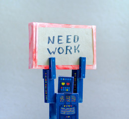 Unemployment Robot Paper character