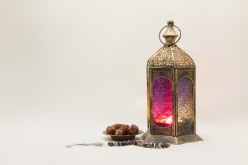 Ramadan Kareem: Collection of Lantern with Dates and Rosary, u can use it as Greeting Card