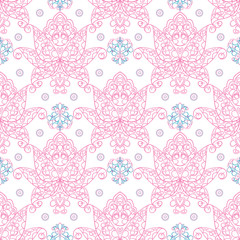 Seamless patterns Russian motives of northern painting