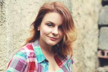 woman outdoors portrait