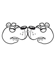 head, face, evil accusing team 2 friends contentious fight mad angry bear comic cartoon funny grim grizzly teddy bear