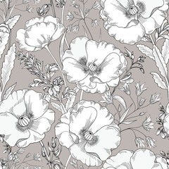 Floral seamless pattern. Flower background. Floral tiled ornament
