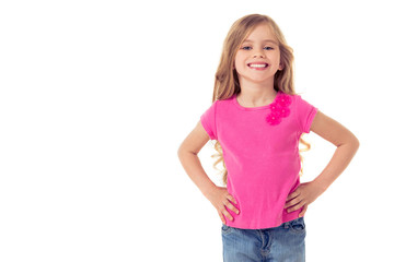 Fototapeta premium Cute little girl