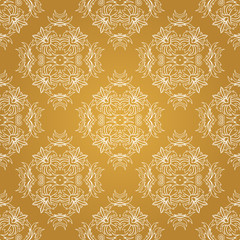 Arabic pattern gold style. Traditional east geometric decorative background