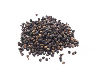 Black pepper seeds isolated