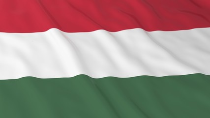 Hungarian Flag HD Background - Flag of Hungary 3D Illustration