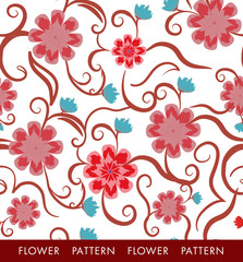 Fototapeta premium seamless pattern with flowers in pastel colors