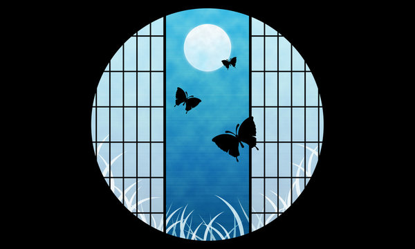 月夜 蝶 和風 丸窓 イラスト Stock Illustration Adobe Stock 月夜 蝶 和風 丸窓 イラスト Stock Illustration Adobe Stock
