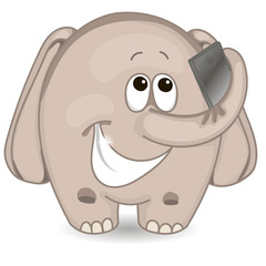 Elephant makes selfie