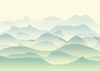 Vector landscape with mountains, background or wallpaper
