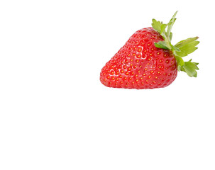 Red berry strawberry isolated on white background.