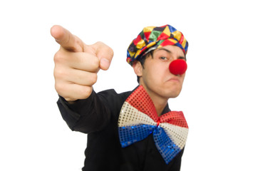 Clown isolated on the white background