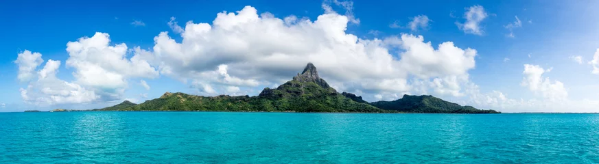 Abwaschbare Fototapete Insel Mont Otemanu des Bora Bora Atolls in Französisch Polynesien