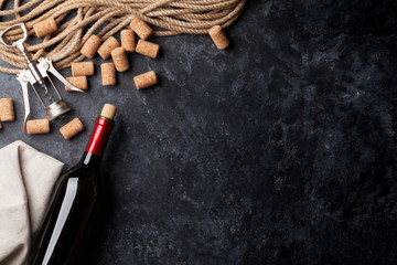 Wine, corks and corkscrew