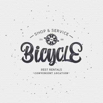 Bicycle badge insignia for any use such as signage design corporate identity, prints on apparel, stamps
