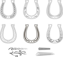 set of ornate horseshoes